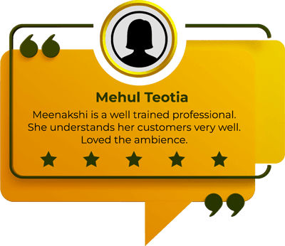 Meenakshi is a well trained professional. She understands her customers very well. Loved the ambience.